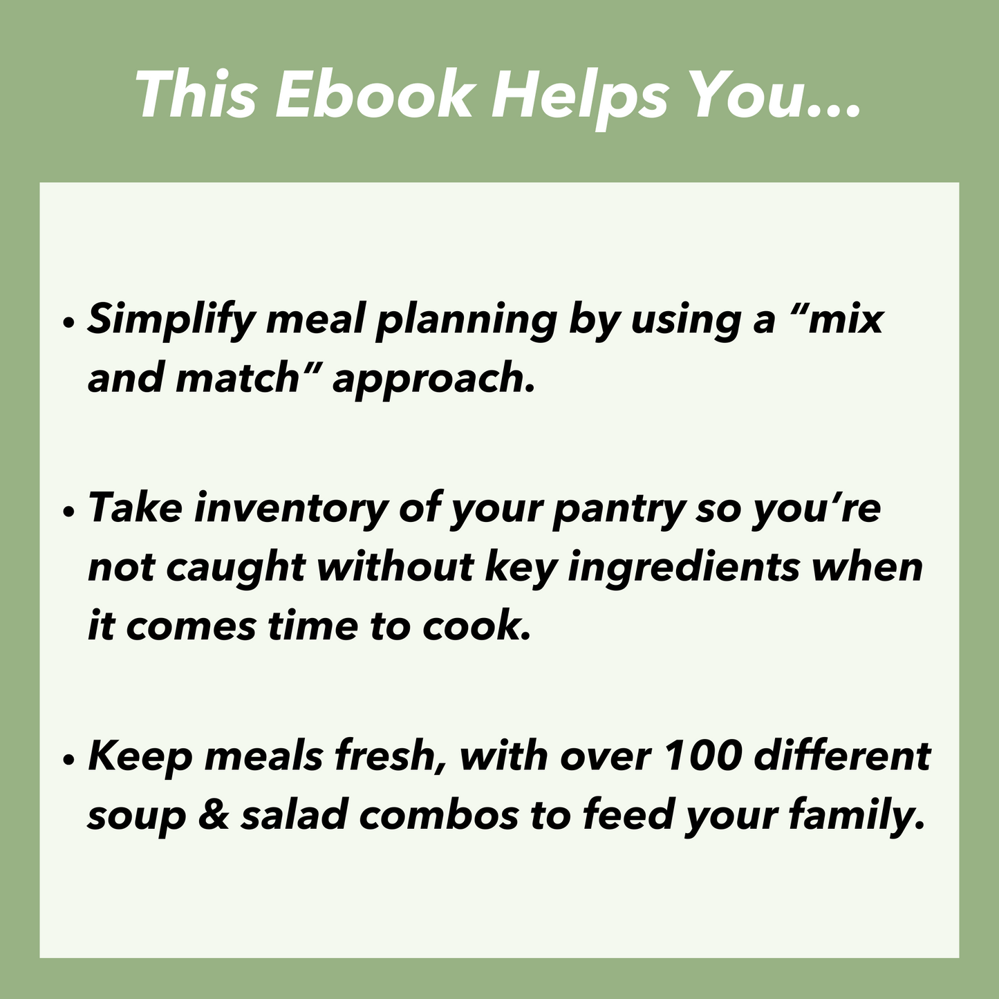 Mix & Match Soups & Salads